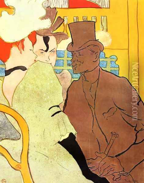 The Englishman At The Moulin Rouge Oil Painting - Henri De Toulouse-Lautrec