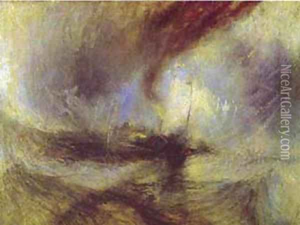 Snow Storm Steam Boat Off A Harbours Mouth 1842 Oil Painting - Joseph Mallord William Turner