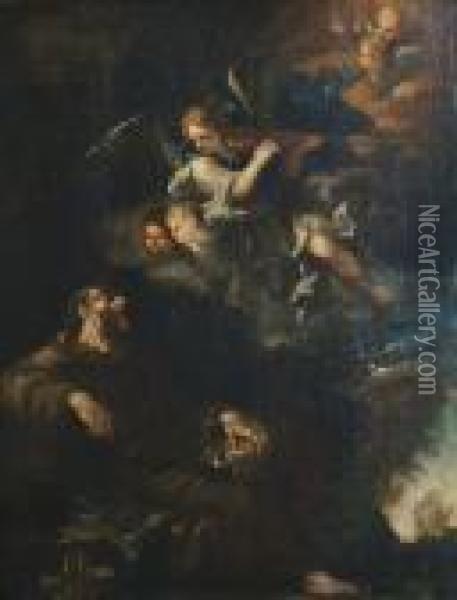 Saint Francis In Prayer Oil Painting - Alessandro Magnasco