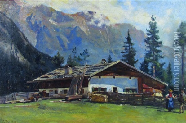 Campement (1903) Oil Painting - Carl Friedrich Steinheil