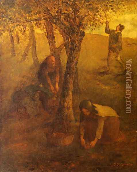 Gathering Apples Oil Painting - Jean-Francois Millet