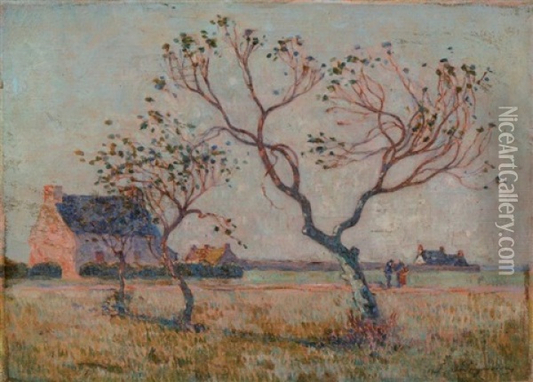 Vue De Briere Oil Painting - Ferdinand du Puigaudeau