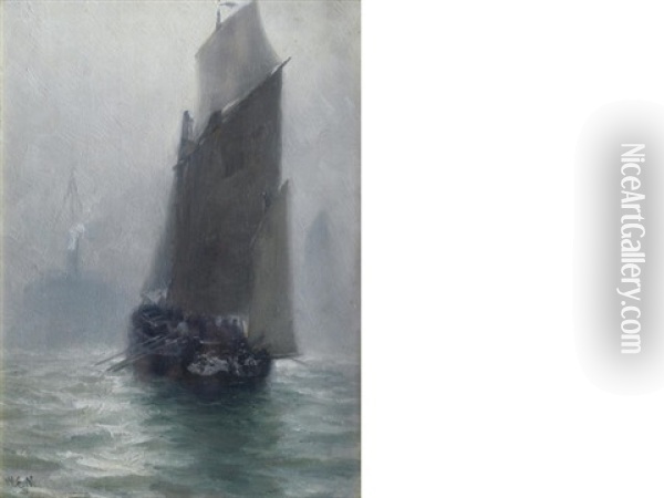 In Full Sail Oil Painting - William Edward Norton