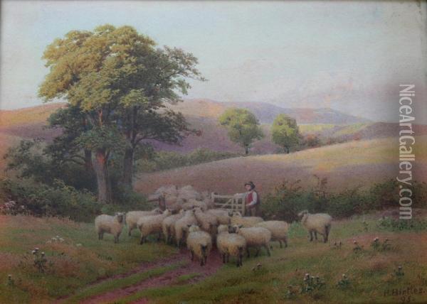Changing Pastures Oil Painting - Henry Birtles