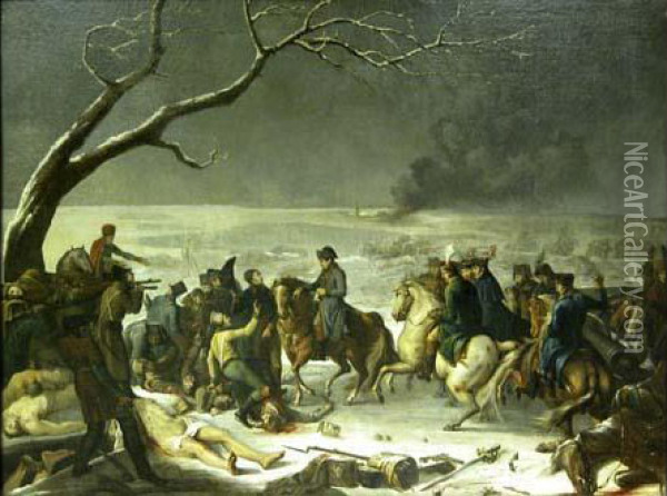  La Bataille D'eylau  Oil Painting - Jean-Baptiste Debret