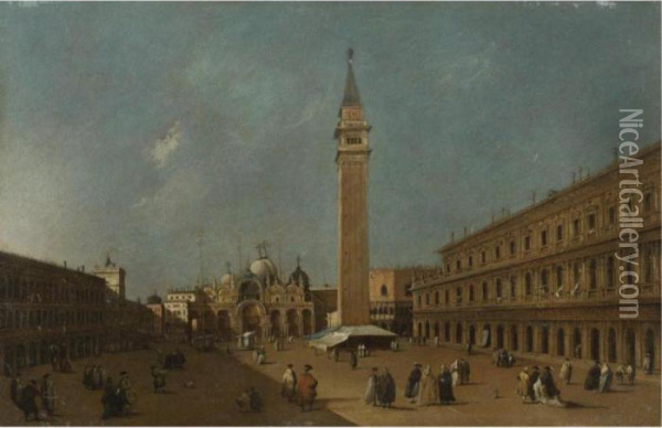 View Of The Piazza San Marco, Venice, Looking East Oil Painting - Francesco Guardi