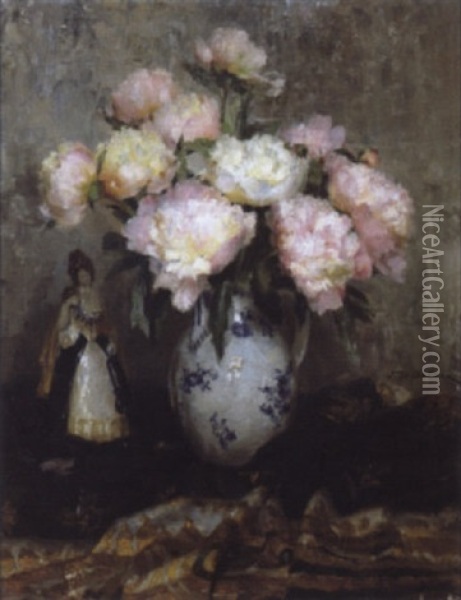 Stilleven Met Bloemen Oil Painting - Joseph De Belder