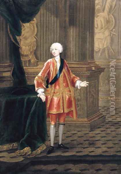 Portrait of Frederick Louis, Prince of Wales 1707-51, c.1732 Oil Painting - Charles Phillips