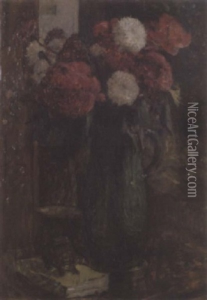 Bouquet De Fleurs Oil Painting - Charles Francois Prosper Guerin