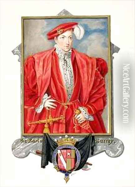 Portrait of Henry Howard Earl of Surrey from Memoirs of the Court of Queen Elizabeth Oil Painting - Sarah Countess of Essex
