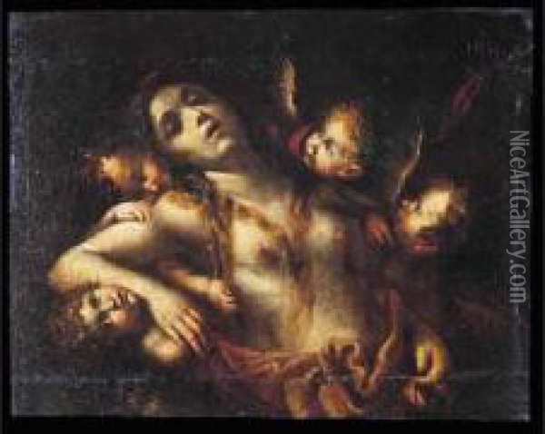 L'extase De Sainte Marie-madeleine Entouree D'anges. Oil Painting - Francesco del Cairo