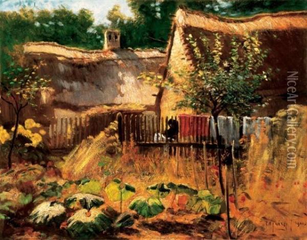 Summer Afternoon Oil Painting - Ignac Ujvary