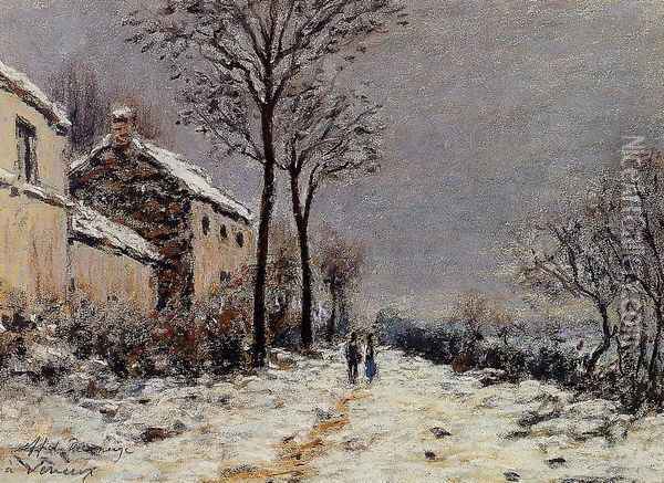 Snow Effect at Veneux I Oil Painting - Alfred Sisley
