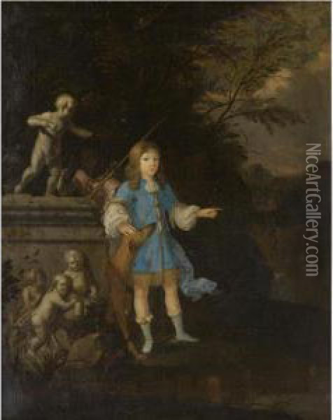 Portrait Of A Boy, Possibly John Arundell, Baron Arundell Of Trerice (1649-1698) Oil Painting - Theodorus Smits