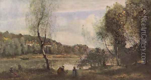 Teich von Ville-d'Avray Oil Painting - Jean-Baptiste-Camille Corot