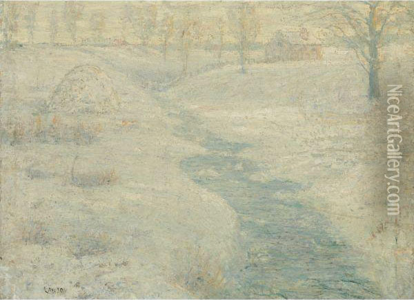 The Frozen Haystack Oil Painting - Ernest Lawson