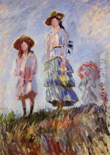 Promenade (study) Oil Painting - Claude Oscar Monet