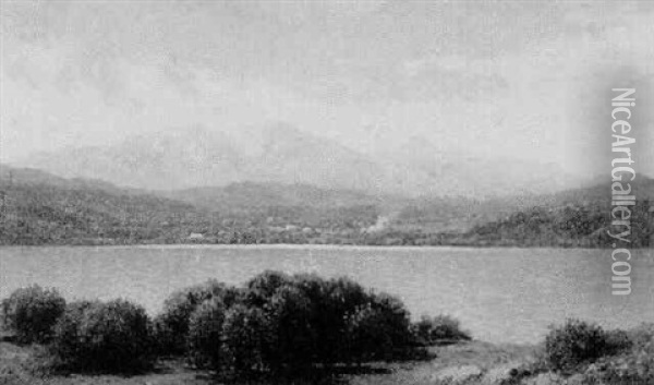 A Scene At Lake Geneva, New York Oil Painting - John Bunyan Bristol