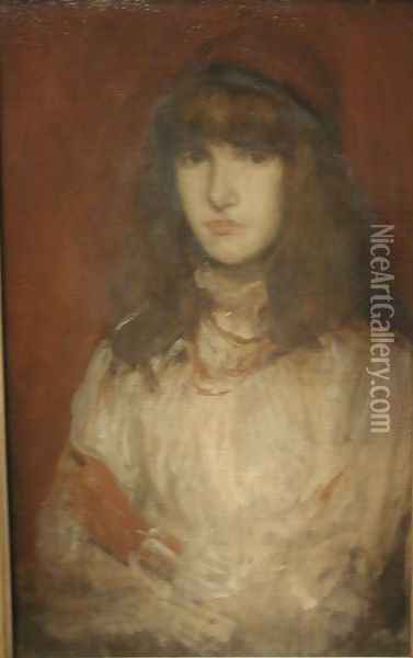The Red Glove Oil Painting - James Abbott McNeill Whistler