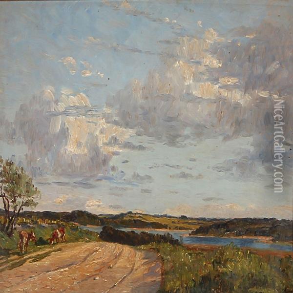 Landscape From Skarritso, Denmark Oil Painting - Aksel Martin Lassen