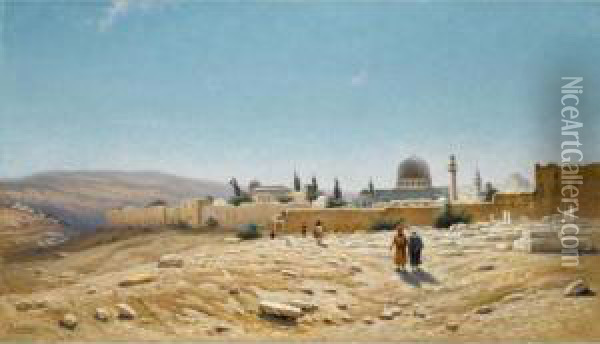 Jerusalem, Autumn Oil Painting - Efim Efimovich Volkov