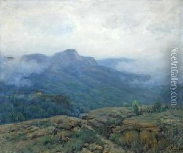 Paisaje De Montana Oil Painting - Joaquin Vancells Y Vieta