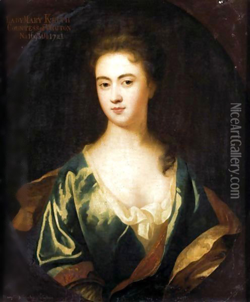 Portrait Of Lady Mary Keith, Countess Of Wigton (1695-1721), 2nd Wife Of John Fleming, 6th Earl Of Wigton Oil Painting - Sir Godfrey Kneller