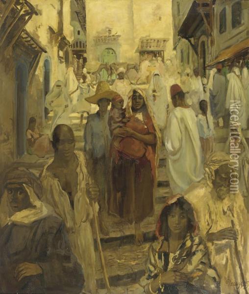 Kasba Algiers Oil Painting - Geert Grauss