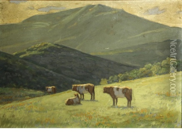 Mount Tamalpais Oil Painting - John Jay Baumgartner