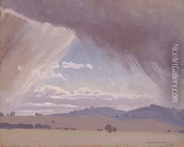 Storm Clouds Oil Painting - Elioth Gruner