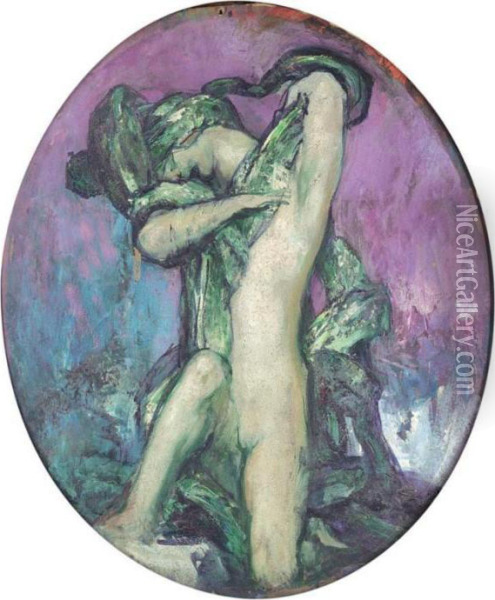 Study For Femme Au Serpent Oil Painting - Pierre Amedee Marcel-Beronneau