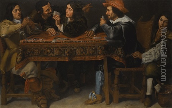 The Card Players Oil Painting -  Caravaggio