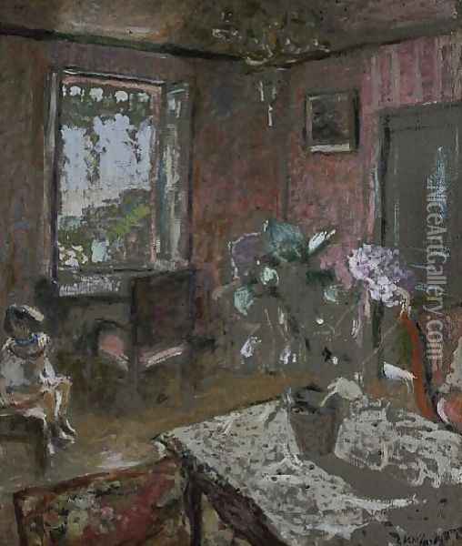 The Pink Room, c.1903 Oil Painting - Jean-Edouard Vuillard