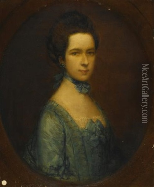 Portrait Of Miss Eleanor Hobson Oil Painting - Thomas Gainsborough