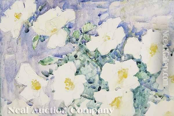 White Roses Oil Painting - Ellsworth Woodward