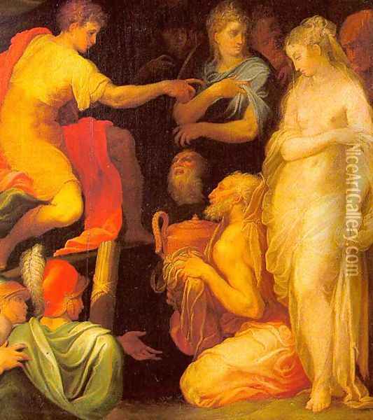 The Continence of Scipio Oil Painting - Niccolo dell' Abbate