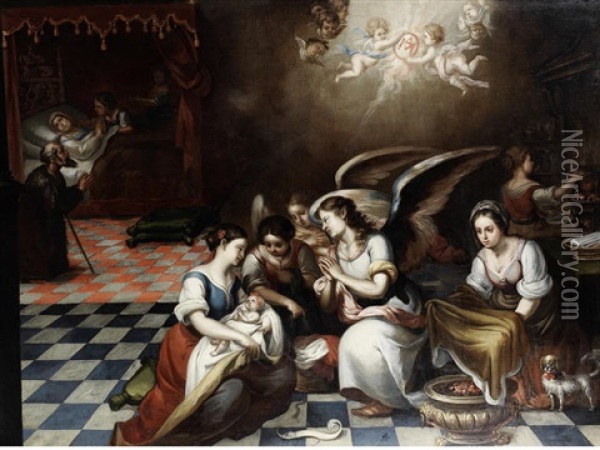 The Birth Of The Virgin Oil Painting - Bartolome Esteban Murillo