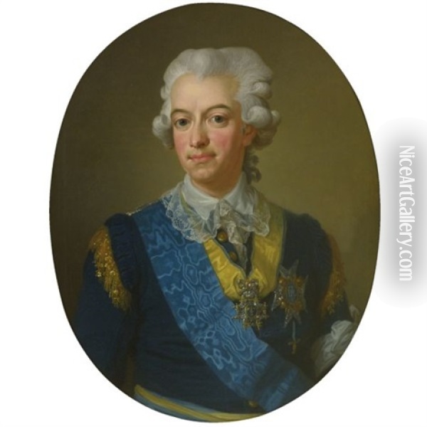 King Gustavus Iii Of Sweden Oil Painting - Lorenz Pasch the Younger