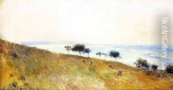 View of Berville-sur-Mer Oil Painting - Albert Lebourg