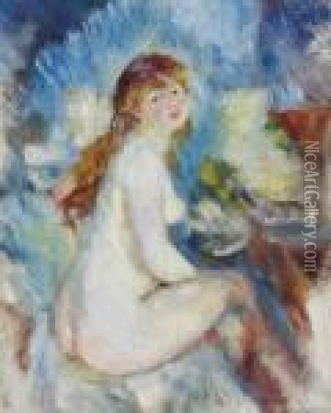 Buste De Femme Nue Oil Painting - Pierre Auguste Renoir