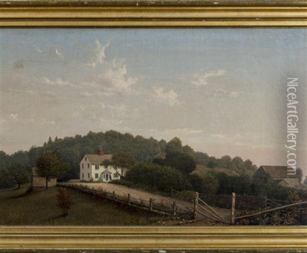 The Blood Family Homestead Oil Painting - Fitz Henry Lane