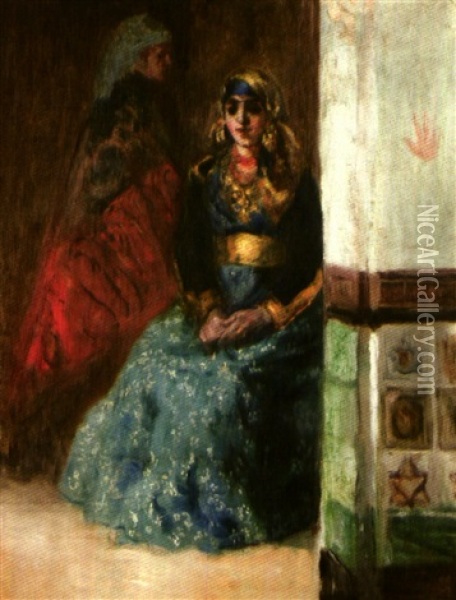 La Mariee Juive Marocaine Oil Painting - Alexandre Lunois