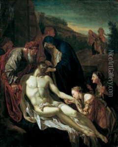 Die Grablegung Christi. Oil Painting - Adriaen Van Der Werff