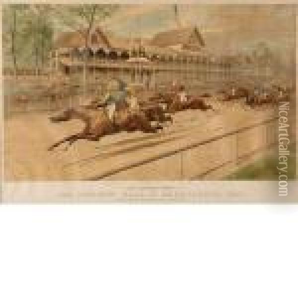 The Futurity Race At Sheepshead Bay Oil Painting - Currier & Ives Publishers
