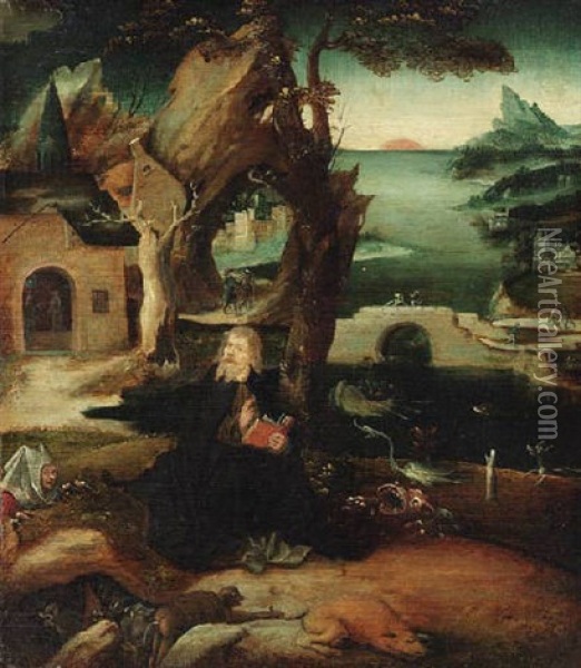 The Temptation Of Saint Anthony Oil Painting - Jan Wellens de Cock