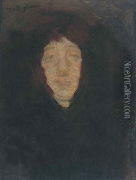 La Duse Oil Painting - Amedeo Modigliani