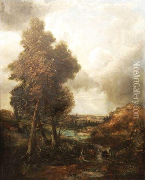 The Peat Diggers Oil Painting - Joseph Paul