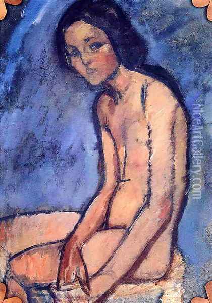 Seated Nude II Oil Painting - Amedeo Modigliani