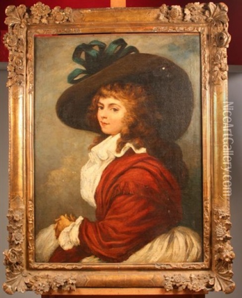 Portrait De Femme Au Chapeau Oil Painting - Thomas Gainsborough