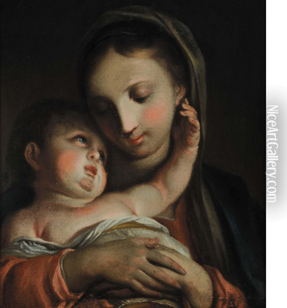 Madonna Col Bambino Oil Painting - Giambettino, Giov. Cignaroli B